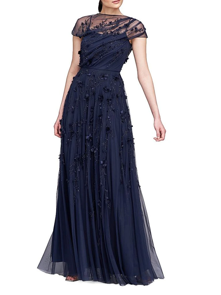 Theia Valerie Embroidered A-Line Gown 3