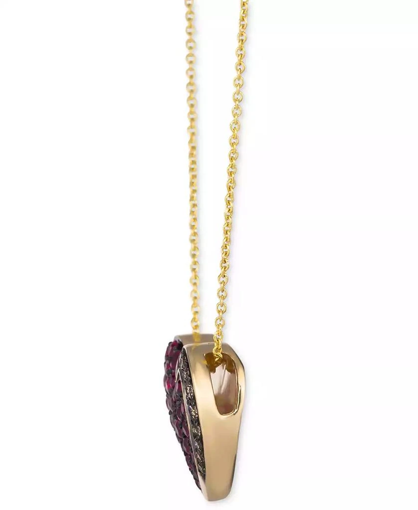 Le Vian GODIVA x Le Vian® Strawberry and Chocolate Heart Pendant Necklace Featuring Passion Ruby (3/4 ct. t.w.) 
Chocolate Diamond (1/10 ct. t.w.) in 14k Gold 2