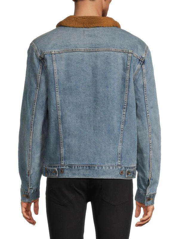 Vince Faux Fur Collar Denim Jacket 2