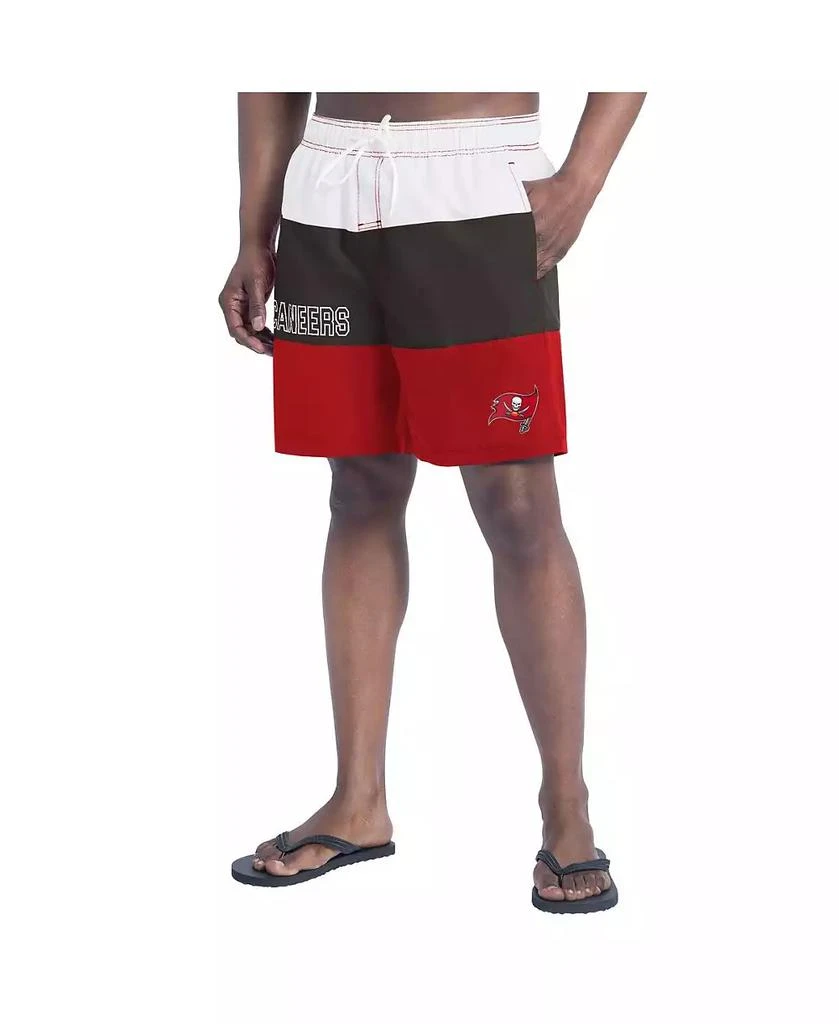 G-III Sports by Carl Banks Men's Red/Pewter Tampa Bay Buccaneers Sunrise Volley Swim Shorts