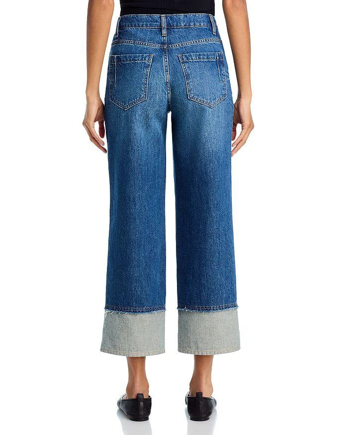 Derek Lam Simona High Rise Cuff Straight Jeans in Soho 3