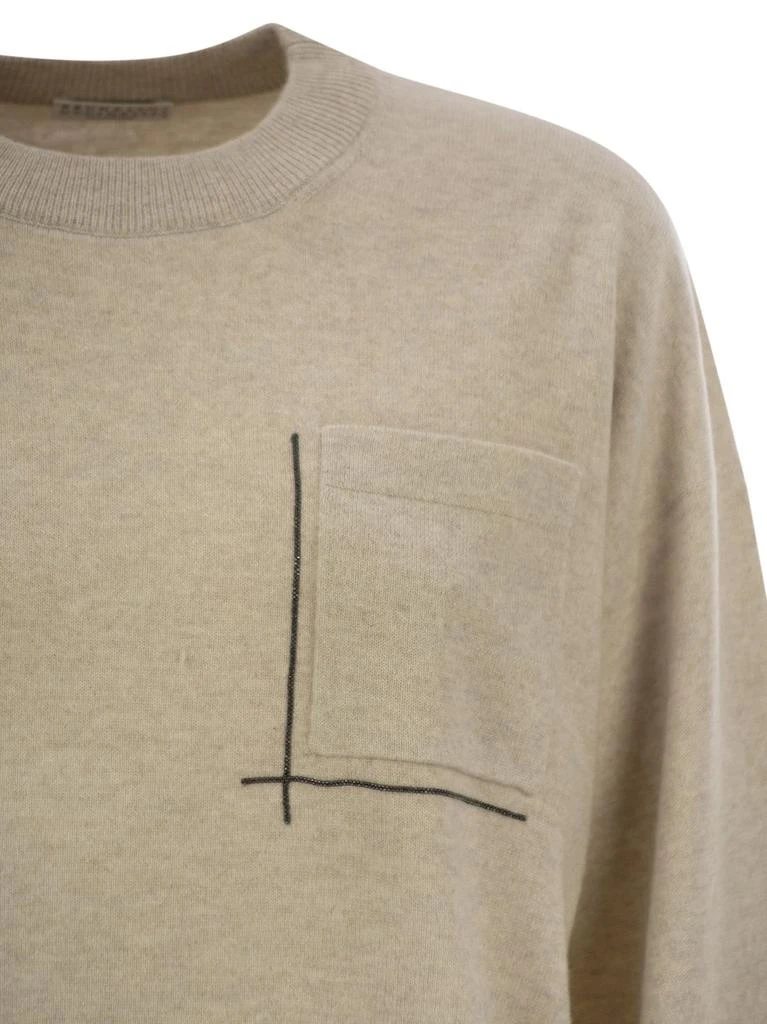 Brunello Cucinelli Brunello Cucinelli Chest Pocket Knitted Jumper 4