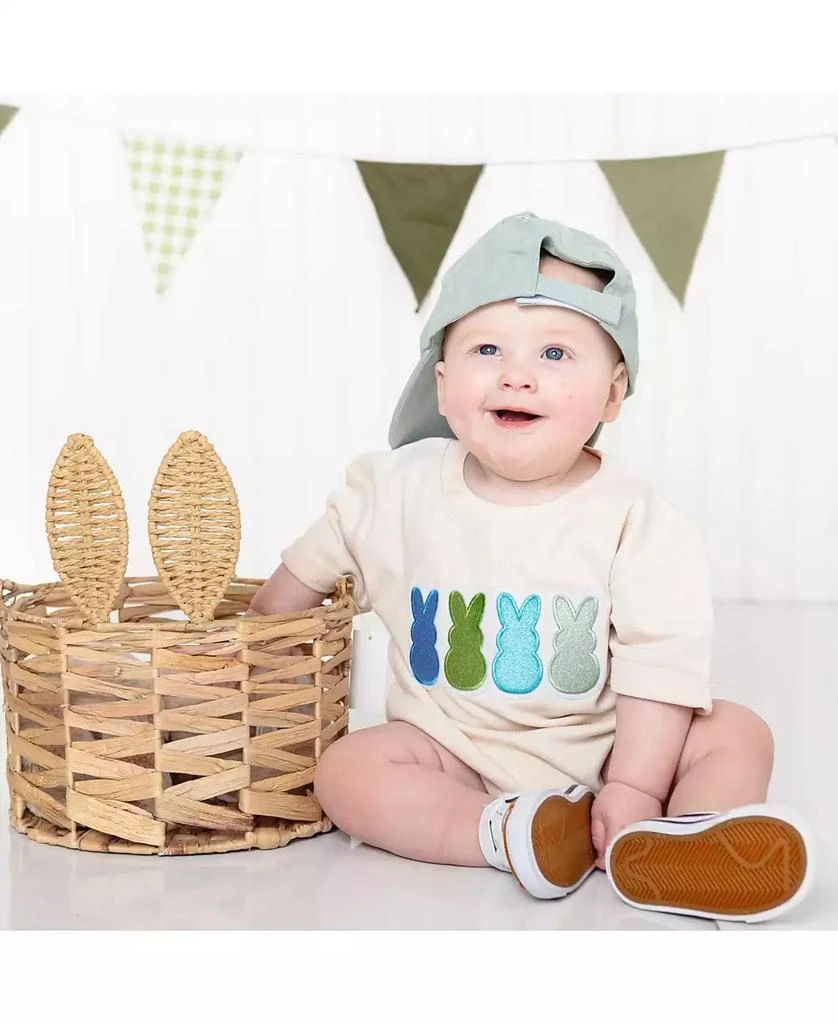 Sweet Wink Baby Boys Peeps Embroidered Patch Easter Short Sleeve Romper 2