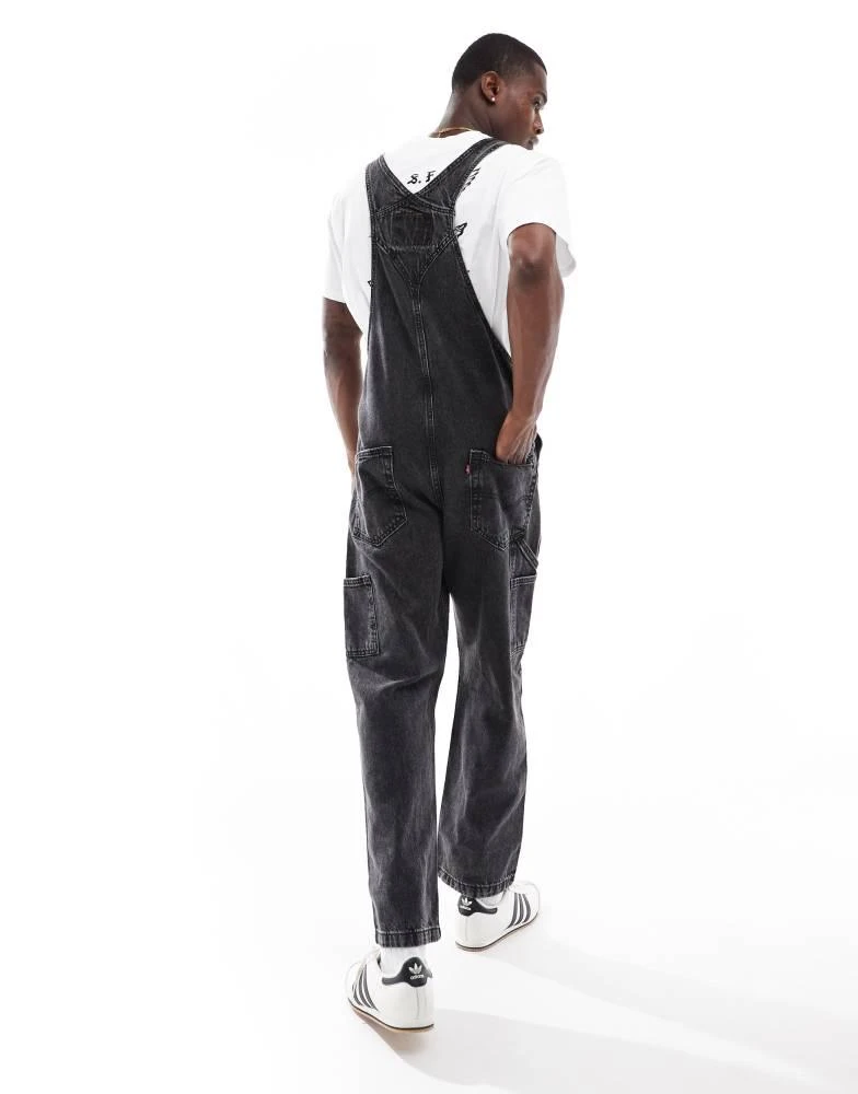 Levi's Levi's Workwear straight fit dungaree jeans in black 3