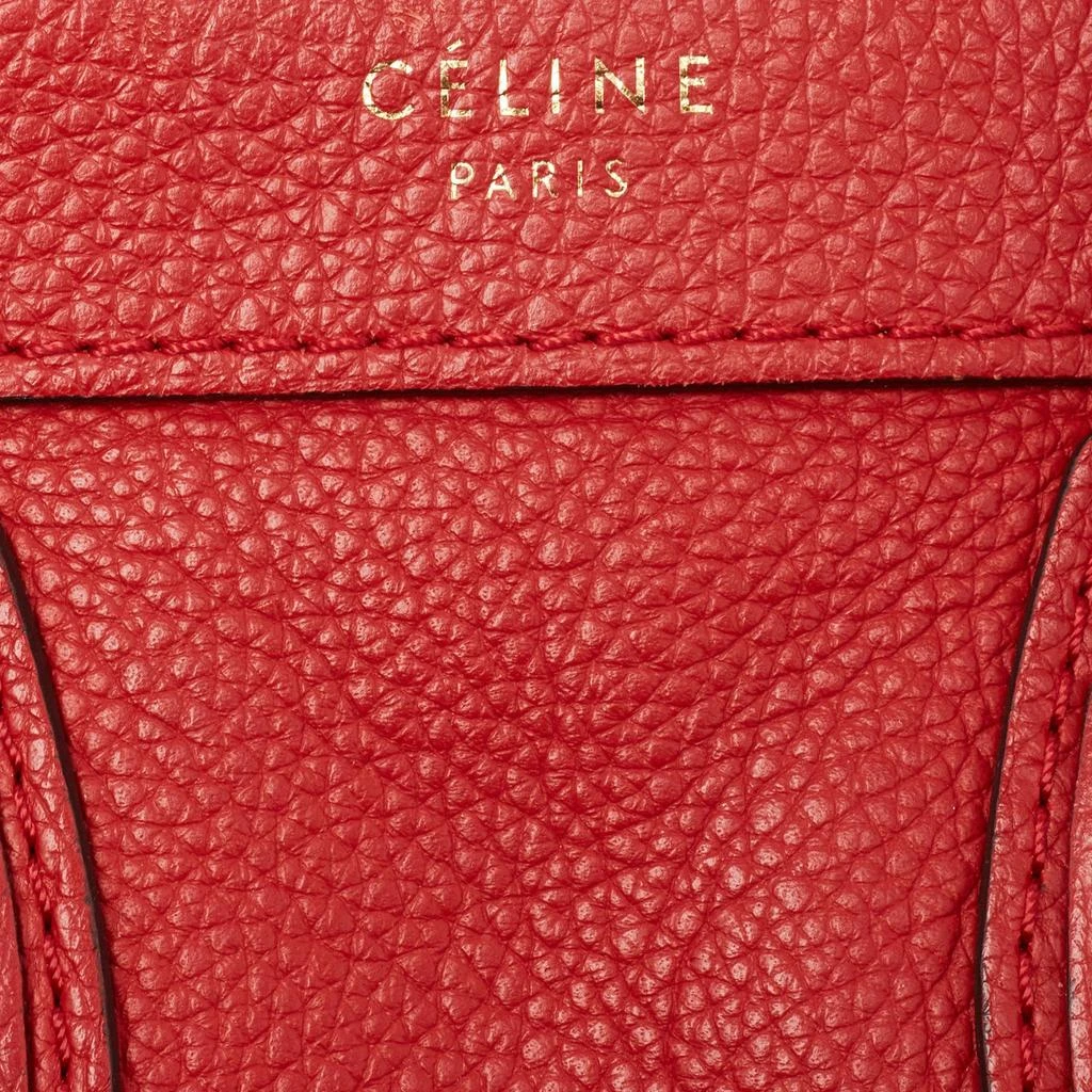 Celine Celine Red Leather Nano Luggage Tote 6