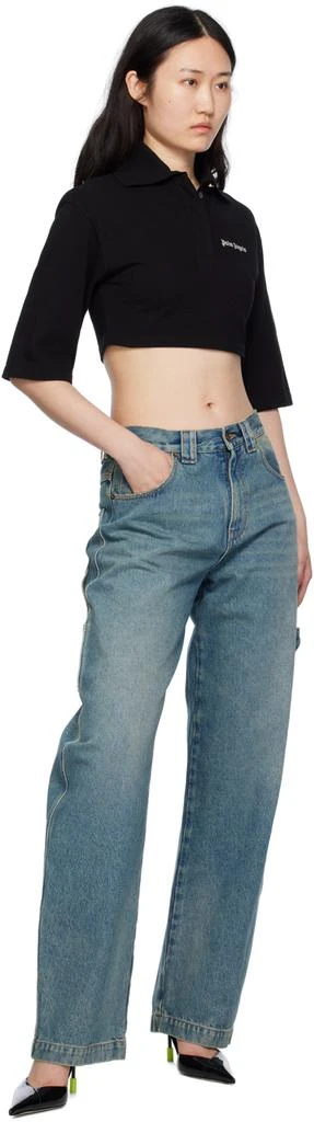 Palm Angels Black Cropped Polo 4