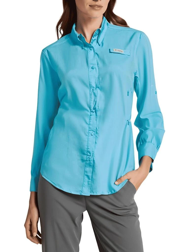 Columbia Womens Lightweight Polyester Button-Down Top 3