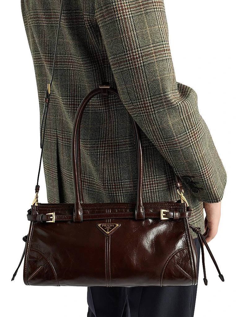 Prada Bonnie Medium Leather Top Handbag 9