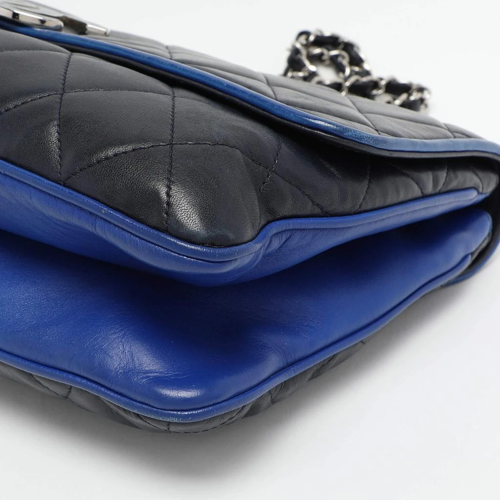 Chanel Chanel Navy Blue Quilted Leather Divine Flap Bag 14