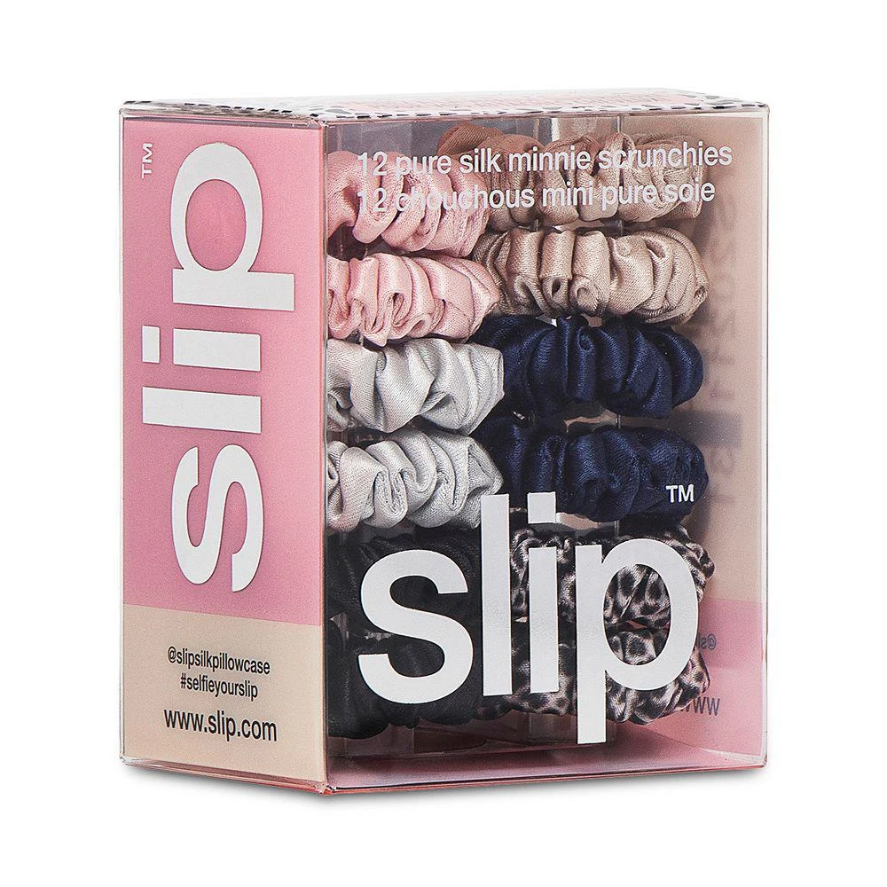 slip silk Pure Silk Minnie Scrunchies, Set of 12 1