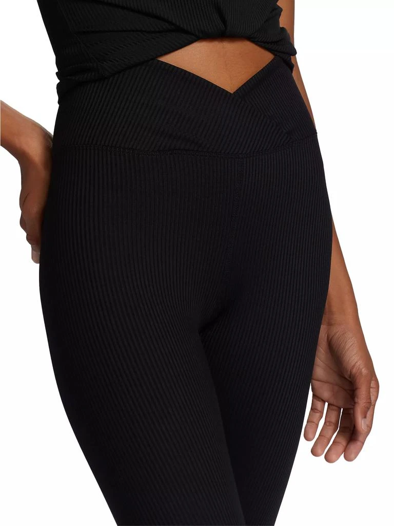 Year of Ours Veronica Crossover Rib-Knit Leggings 6