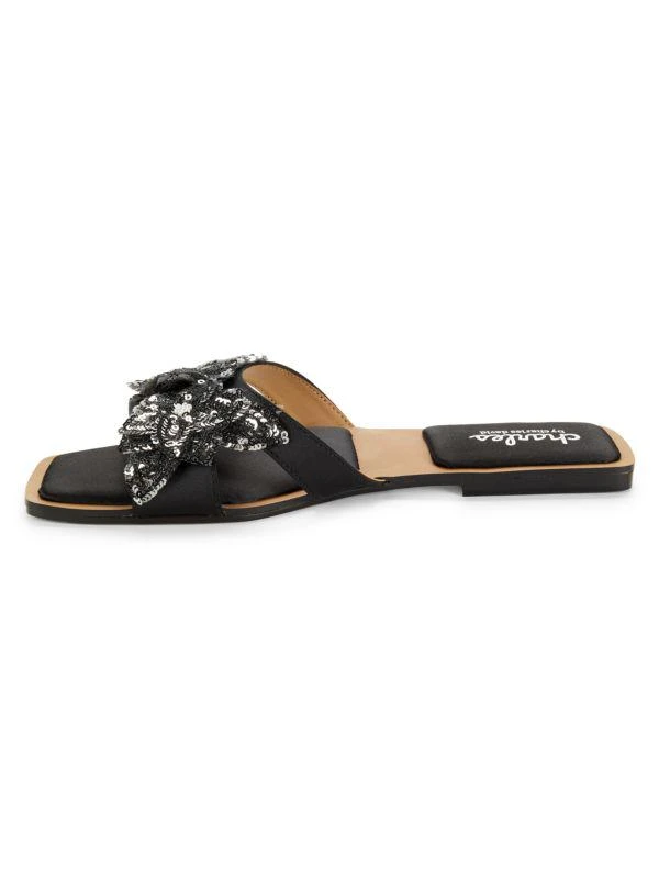 Charles David Ordly Sequin Flower Flat Sandals 4