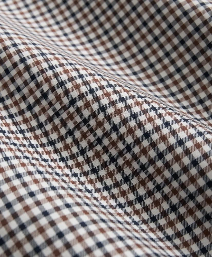 Brooks Brothers Stretch Supima® Cotton Non-Iron Twill Polo Button Down Collar Checked Shirt 3