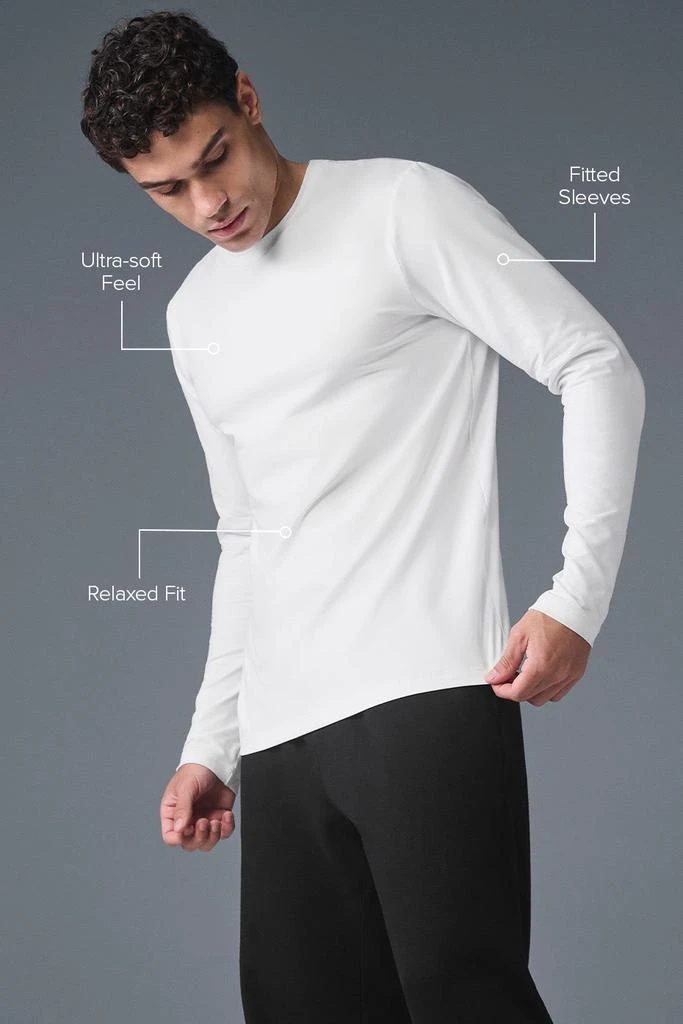 Alo Conquer Reform Crewneck Long Sleeve - White 2