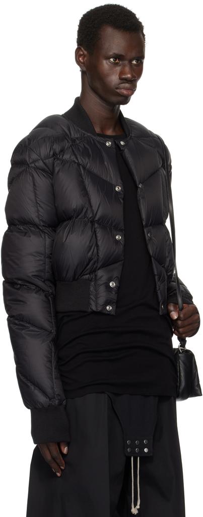 Black Porterville Cropped Flight Down Bomber Jacket – On Sale Now
