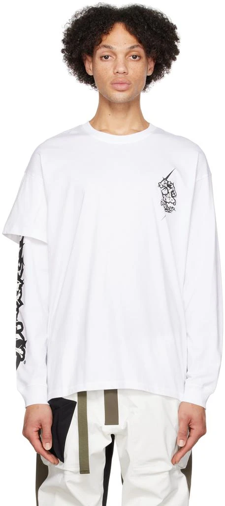 ACRONYM® White Layered Long Sleeve T-Shirt 1