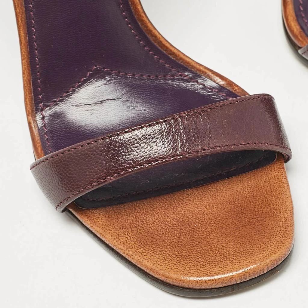 Prada Prada Purple/Brown Leather Ankle Strap Sandals Size 36 7