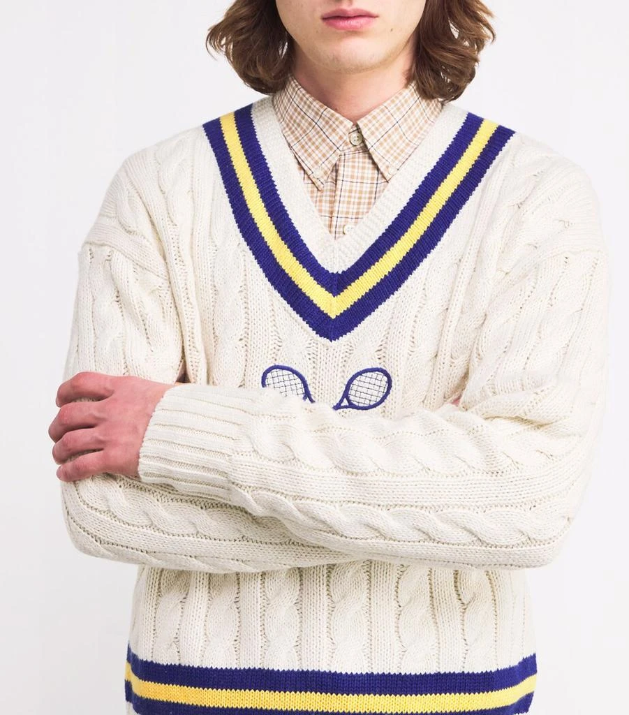 Ralph Lauren Cable-Knit Embroidered Sweater 6