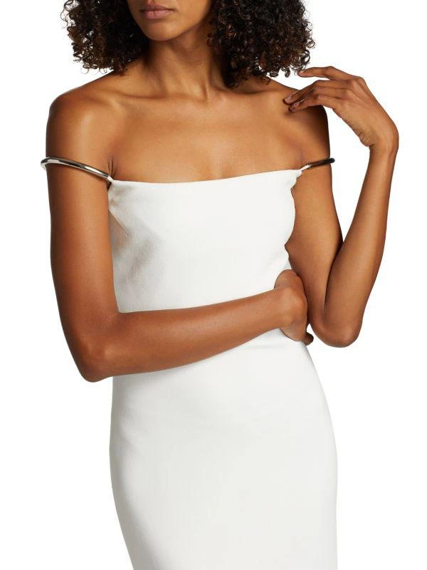 Brandon Maxwell Off-The-Shoulder Slip Gown 5
