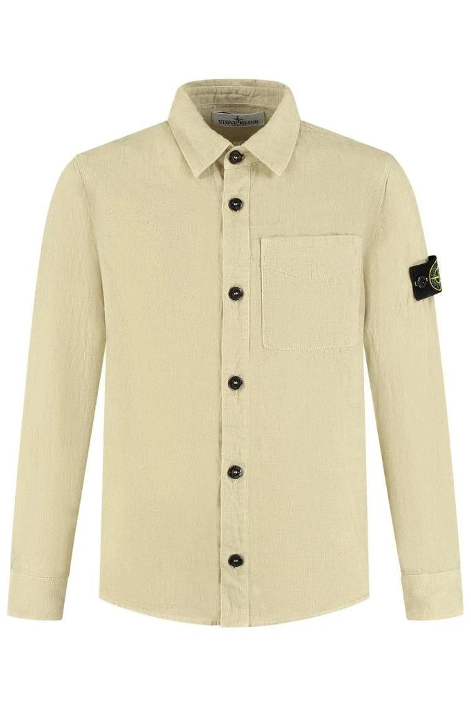 Stone Island Junior Stone Island Junior Compass Badge Buttoned Shirt 1