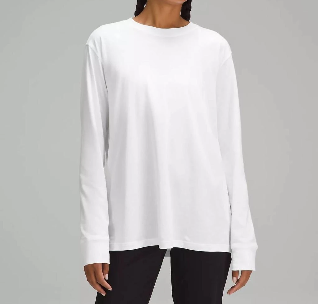 Lululemon All Yours Long Sleeve Tee In White 1