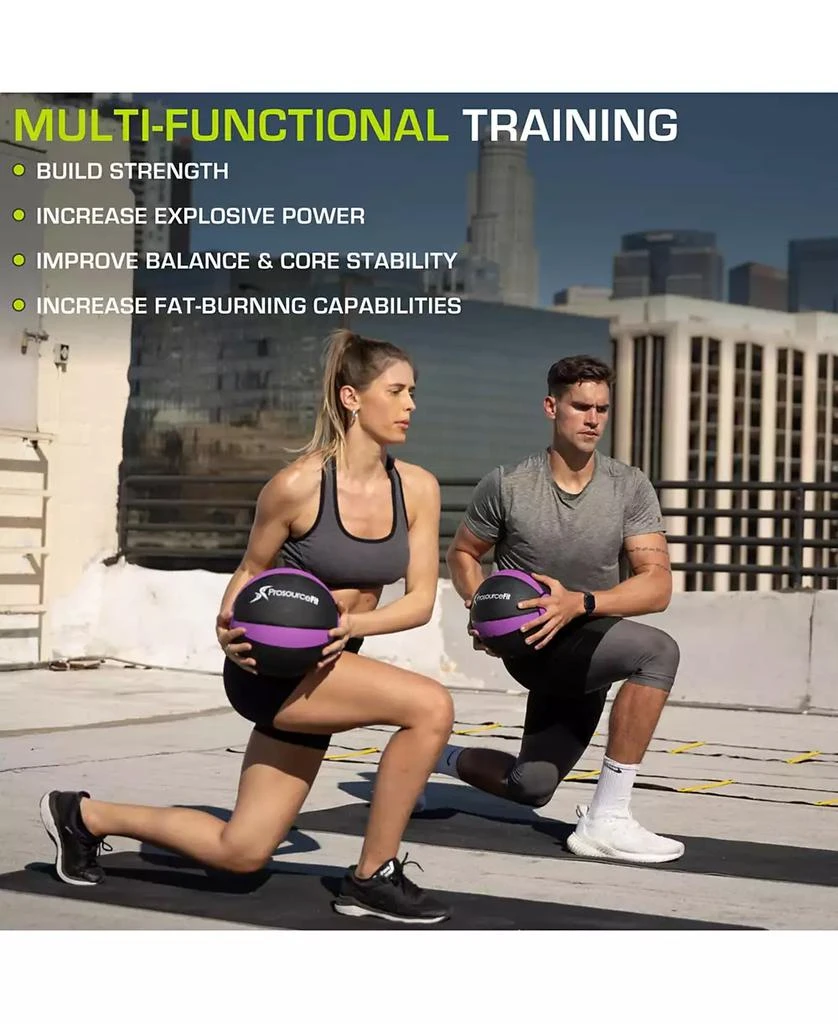 ProsourceFit Rubber Medicine Ball, 12 lb 3