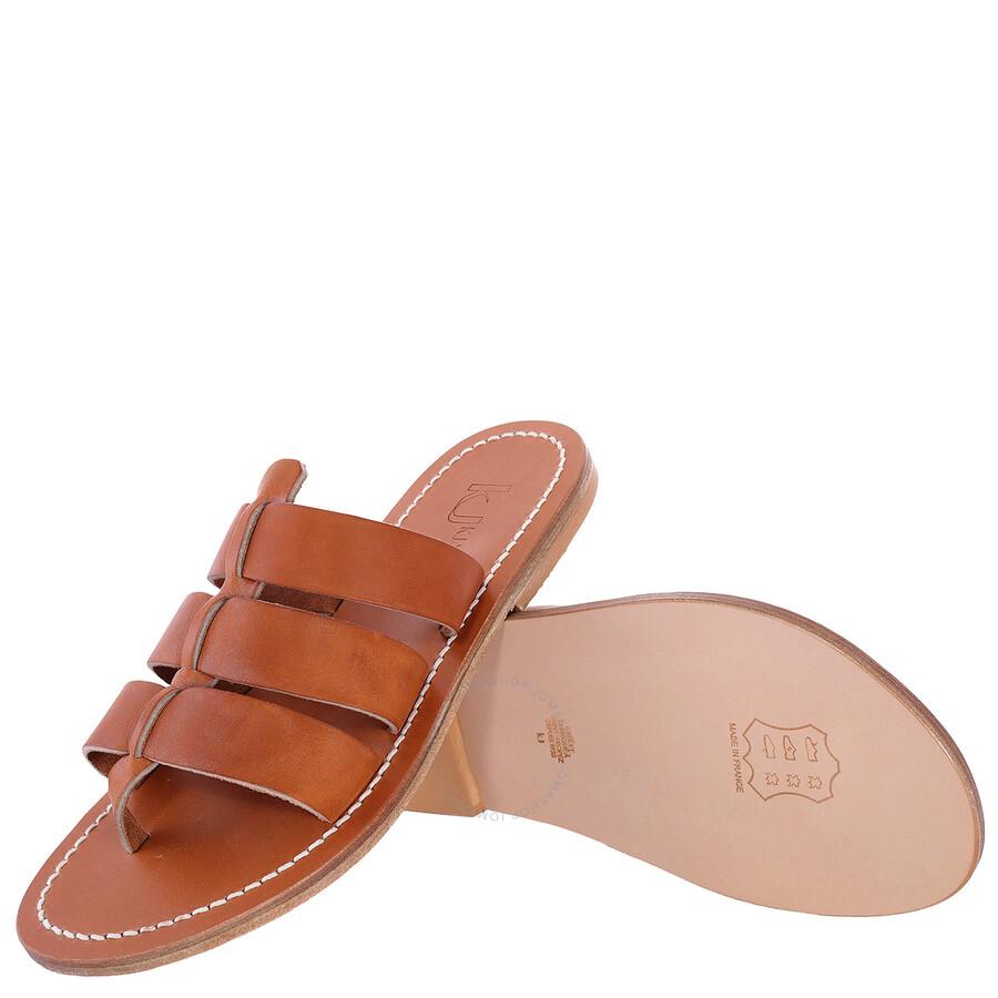 K. Jacques Dolon Leather Flat Sandals