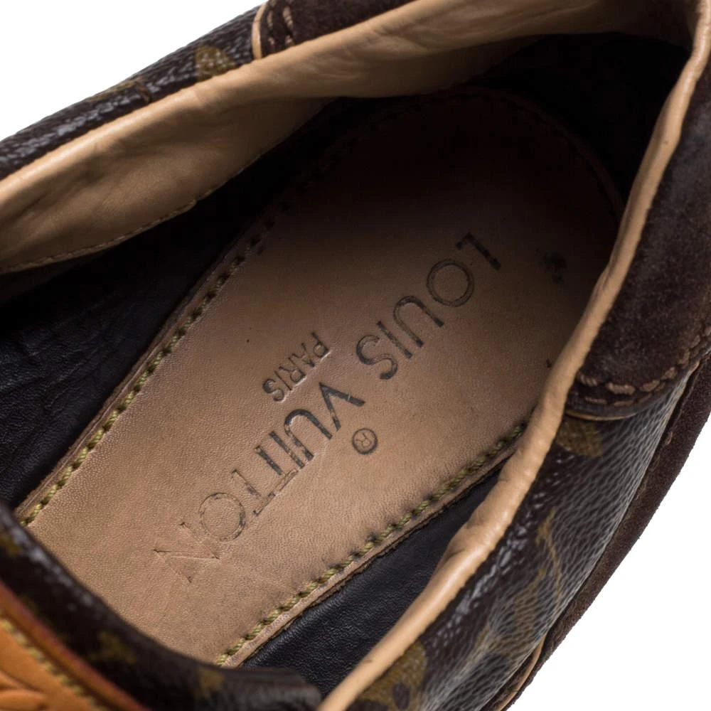 Louis Vuitton Louis Vuitton Brown Monogram Canvas And  Suede Sneakers Size 43.5 7