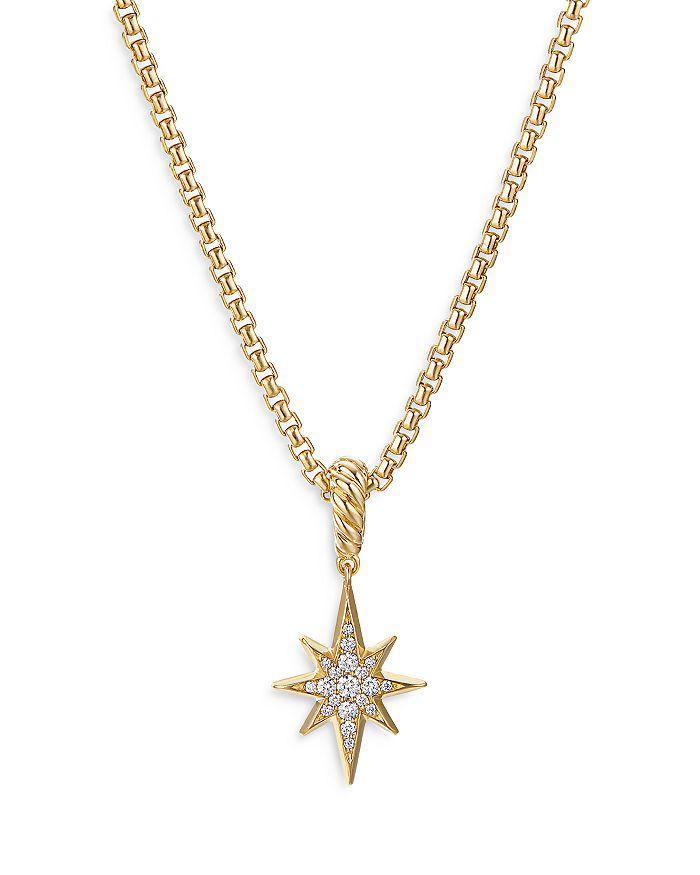 David Yurman 18K Yellow Gold North Star Amulet with Diamonds
