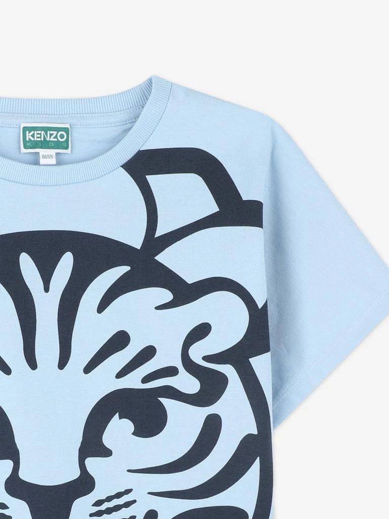 Kenzo Kids Tiger Print T-Shirt in Blue 4