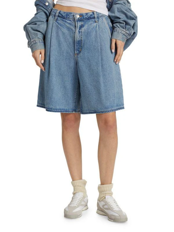 AGOLDE Ellis Denim Wide-Leg Trousers Shorts 1
