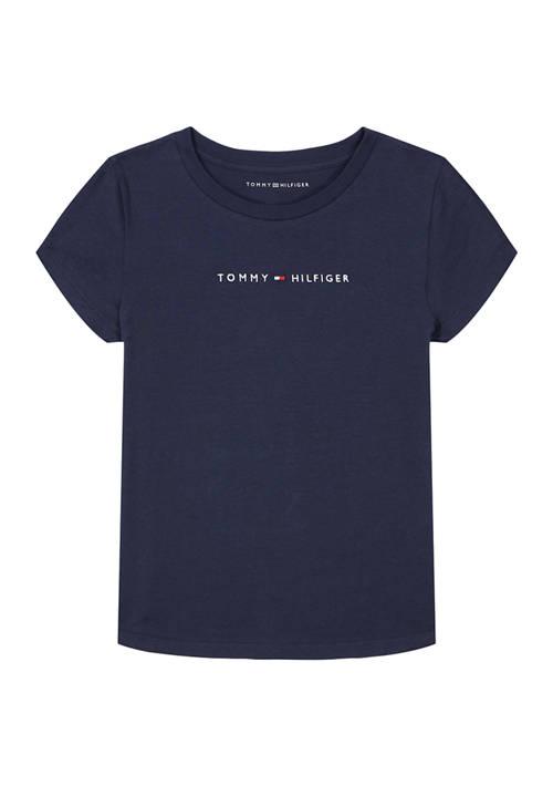 Tommy Hilfiger Hilfiger Girls 7 16 Classic Embroidered Logo T Shirt