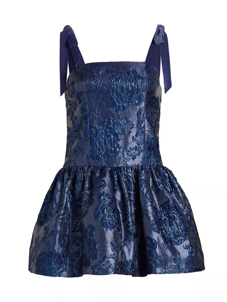 Alice + Olivia Maryann Floral Satin Minidress 1