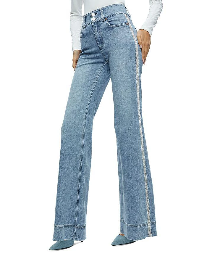 Alice + Olivia Missa High Rise Wide Leg Jeans in Vintage Blue 4