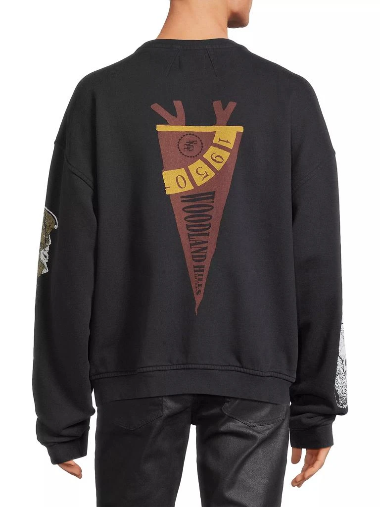 Rhude Pennant Flag Cotton Crewneck Sweatshirt 5