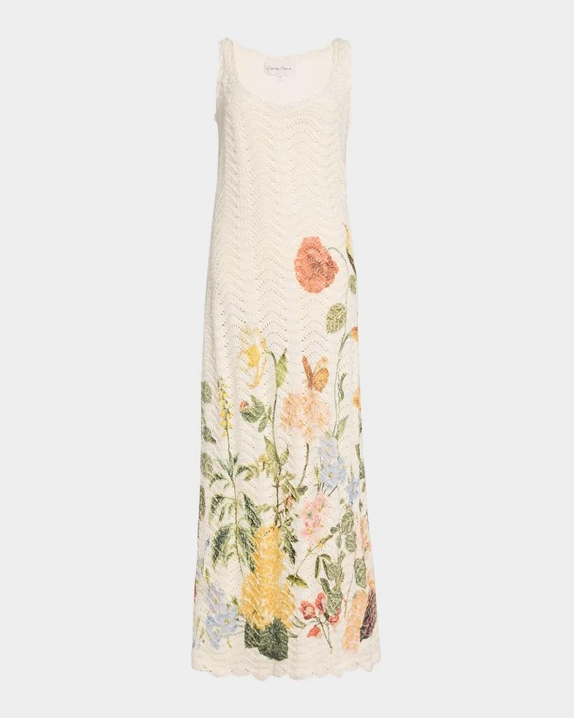 Cara Cara Orel Floral Crochet Knit Sleeveless Maxi Dress 1