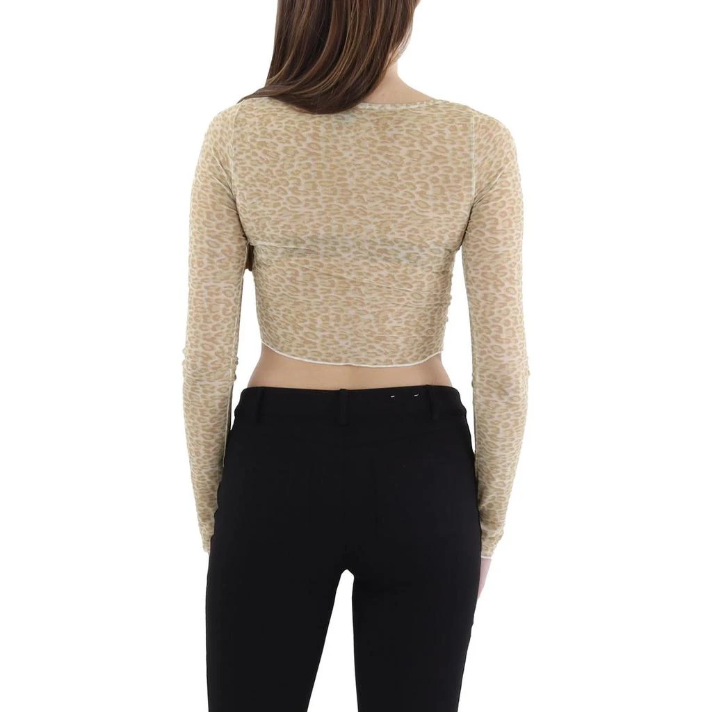KENDALL & KYLIE Womens Sheer Cropped Blouse 2