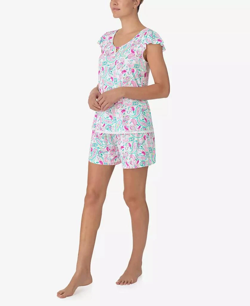 Ellen Tracy Women's short Sleeve Ruffle PJ Set 3