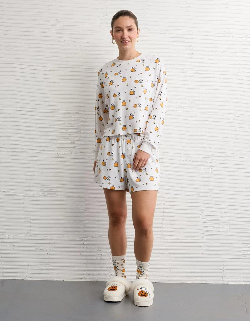 AE AE Luxe Plush Snoopy Halloween PJ Set 5