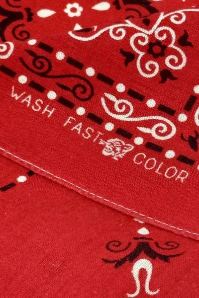 Urban Outfitters Vintage 1940’s Tiger Red Paisley Colorfast Bandana 2
