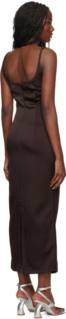 paris georgia brown dress Paris Georgia Mariah Bodysuit Midi Dress in brown jersey - BOPF