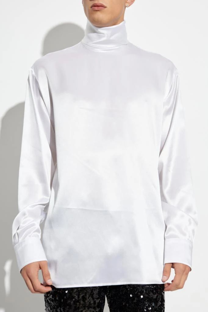 Dolce & Gabbana Silk top with stand-up collar 3