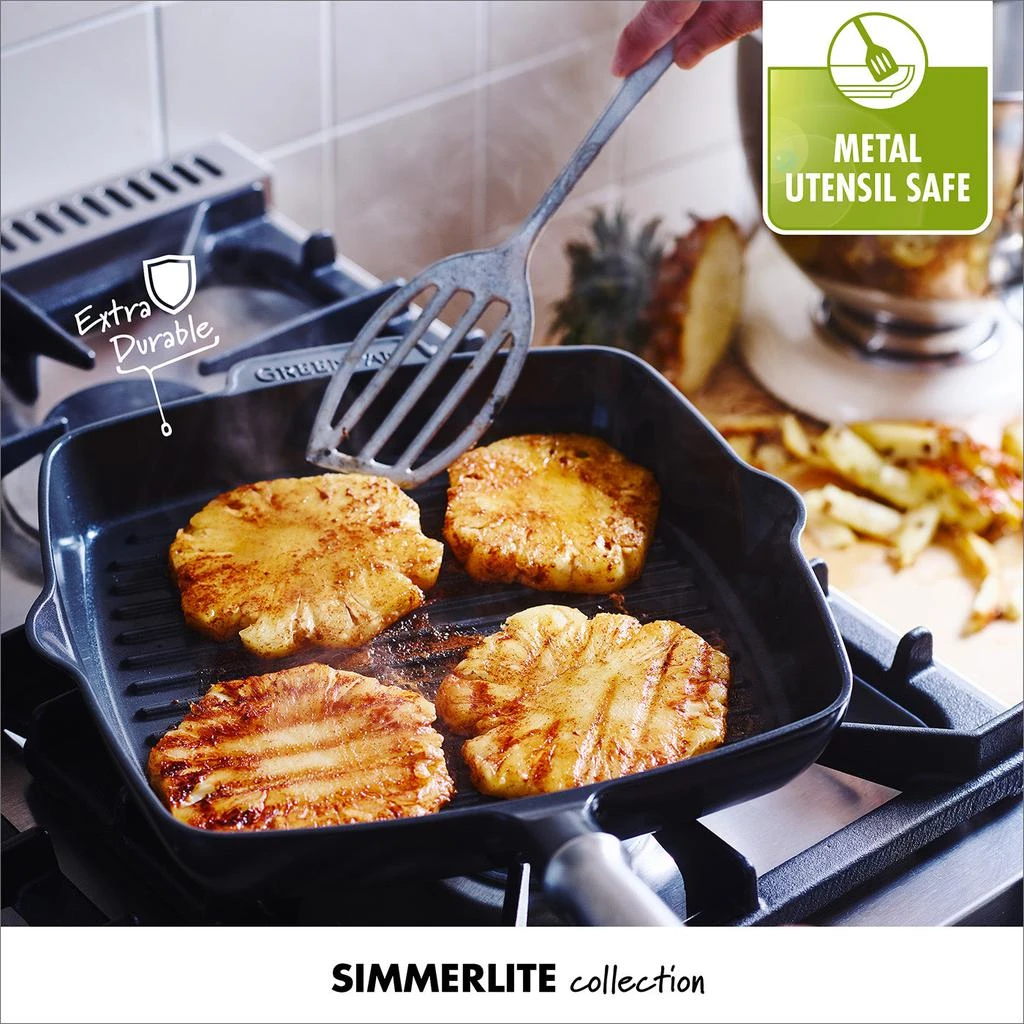 Greenpan GreenPan Simmerlite 10" Nonstick Square Grill Pan 3