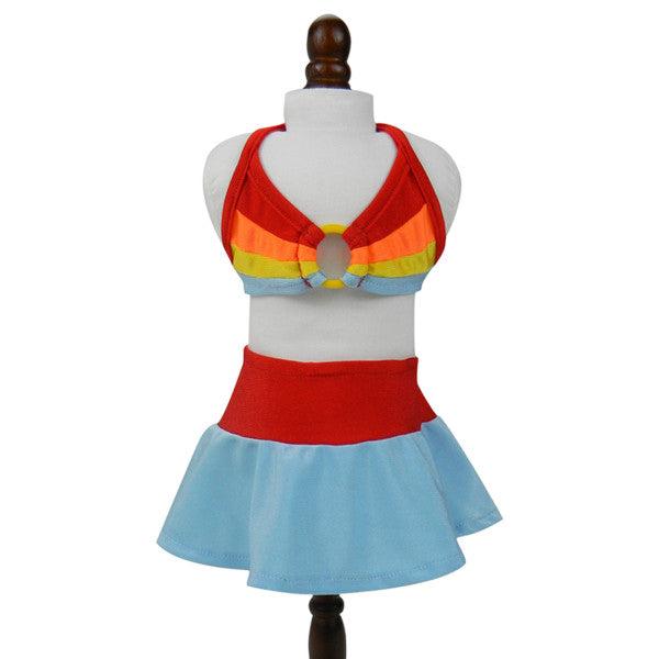 Teamson Sophia’s Bikini & Skirt Outfit for 18” Dolls, Rainbow