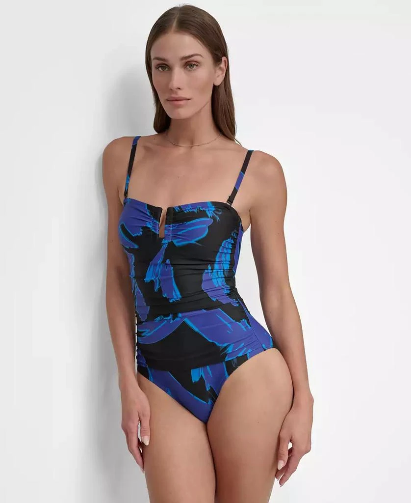 DKNY Women's Shirred One-Piece Swimsuit 3