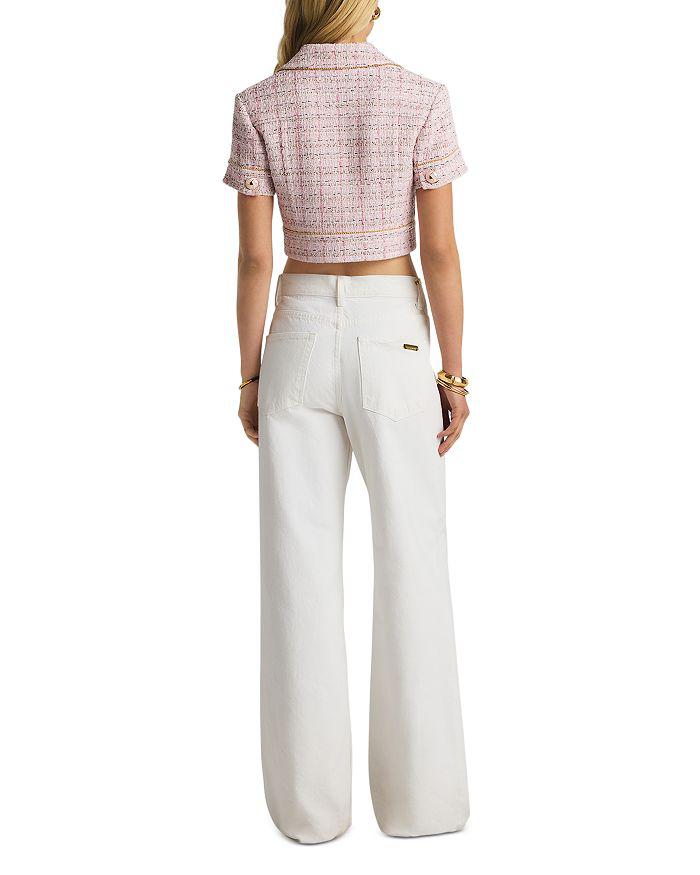 St. John Metallic Tweed Cropped Jacket