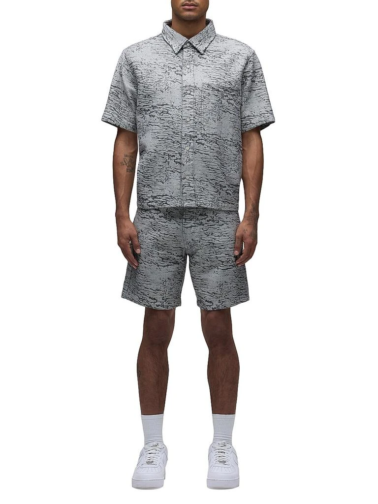 Hudson Clint Jacquard Denim Shorts 2