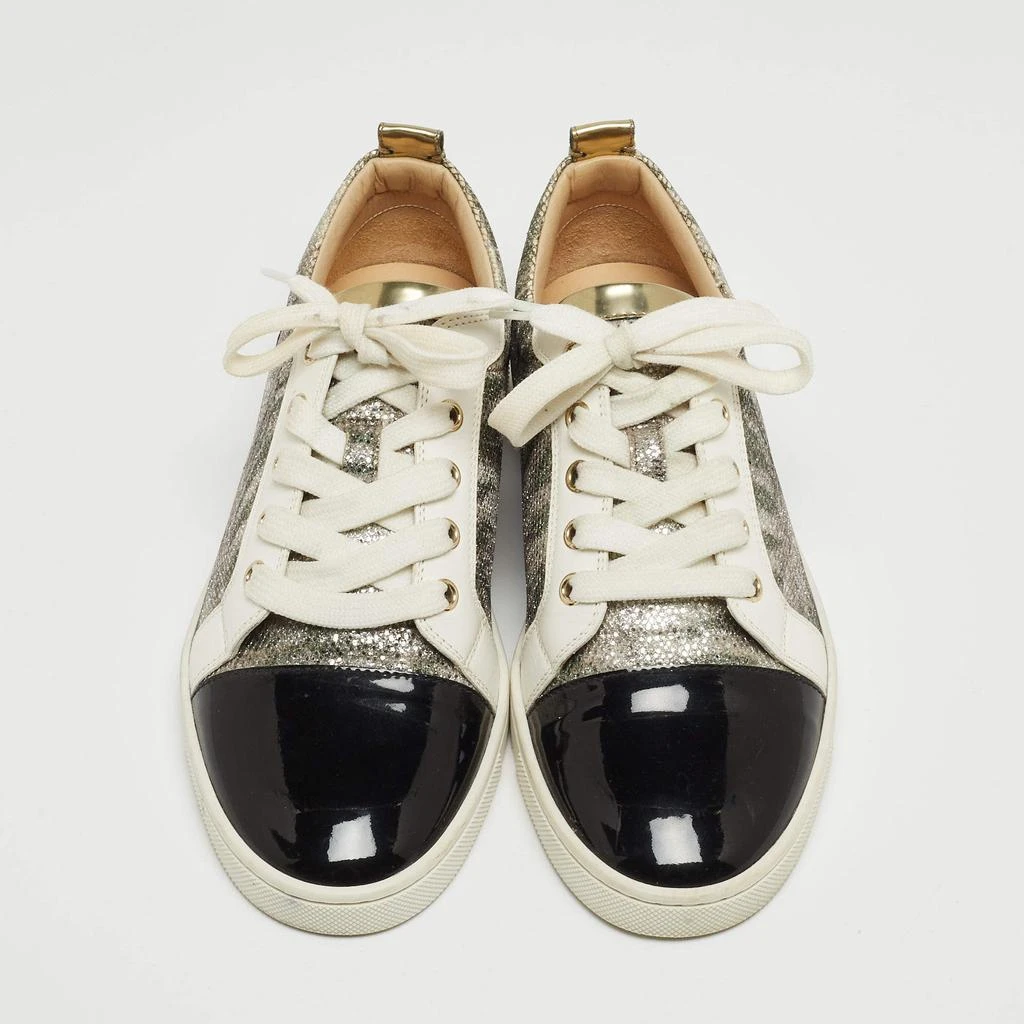 Christian Louboutin Christian Louboutin Multicolor Coarse Glitter and Leather Gondoliere Sneakers Size 36.5 3