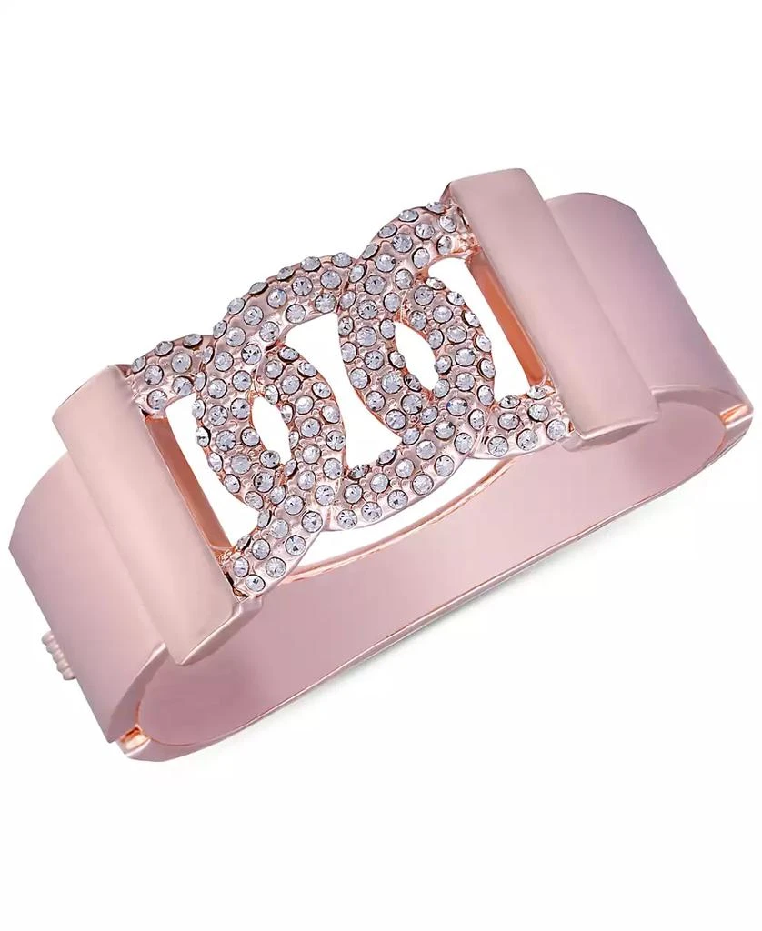 GUESS Rose Gold-Tone Pavé Bangle Bracelet 1