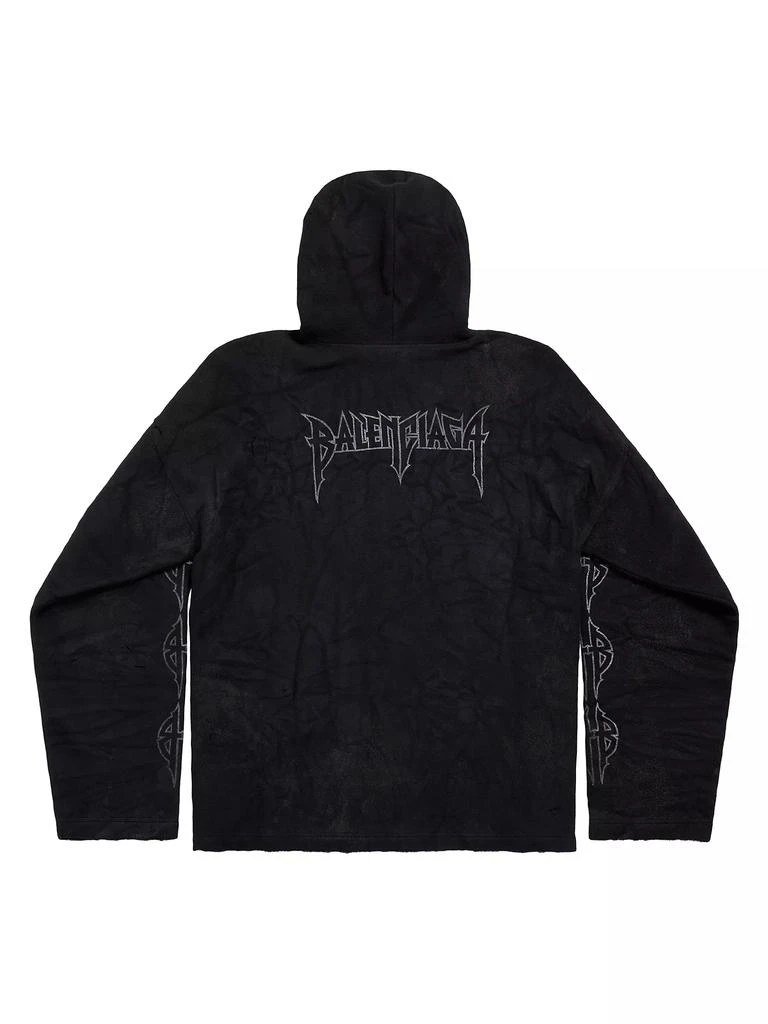 Balenciaga Paris Moon Crinkled Large Fit Hoodie 2